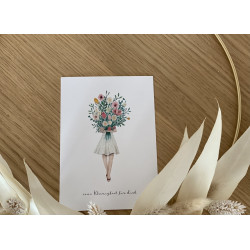 Postkarte "Blumenmädchen"